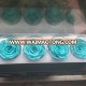 Supply preserved rose of 6-7cm Tiffany blue color for wedding decoration